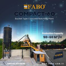 New FABO CENTRALE À BÉTON COMPACTE À GODET 60 M3/H | STOCK