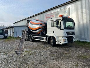 MAN TGM 26.340, 6x2 MIXER + 9m PIPE concrete mixer truck