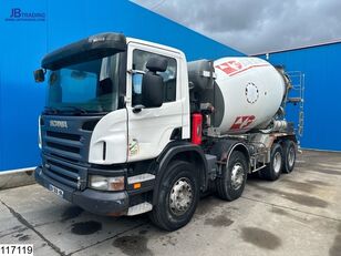 Scania P 380 8x4, Manual, Steel suspension, Liebherr, 9 M3 concrete mixer truck