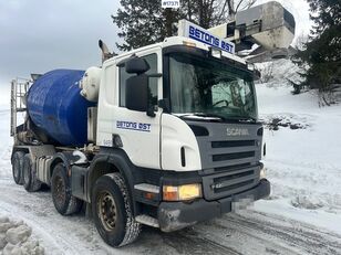 Scania P420 Band truck w/ 16 meter band and 8m3 Drum concrete mixer truck