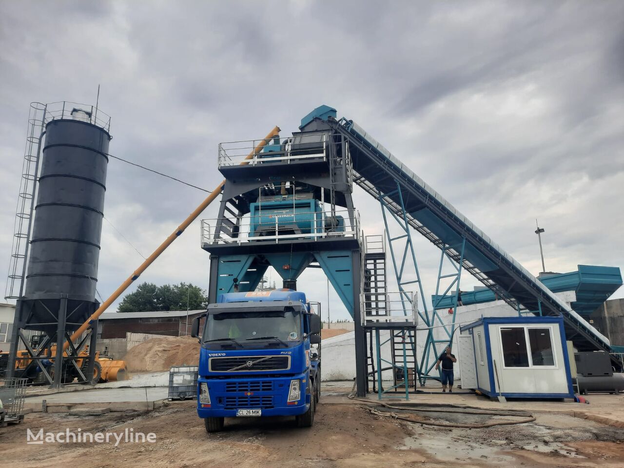 new Constmach 120 م 3 مصنع خلط الخرسانة الثابتة concrete plant