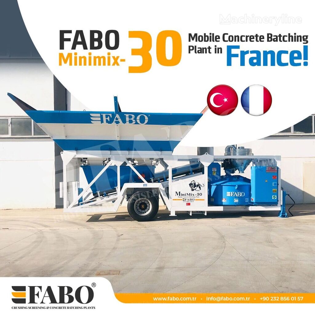 new FABO MINIMIX-30M3/H MINI CENTRALE A BETON MOBILE concrete plant