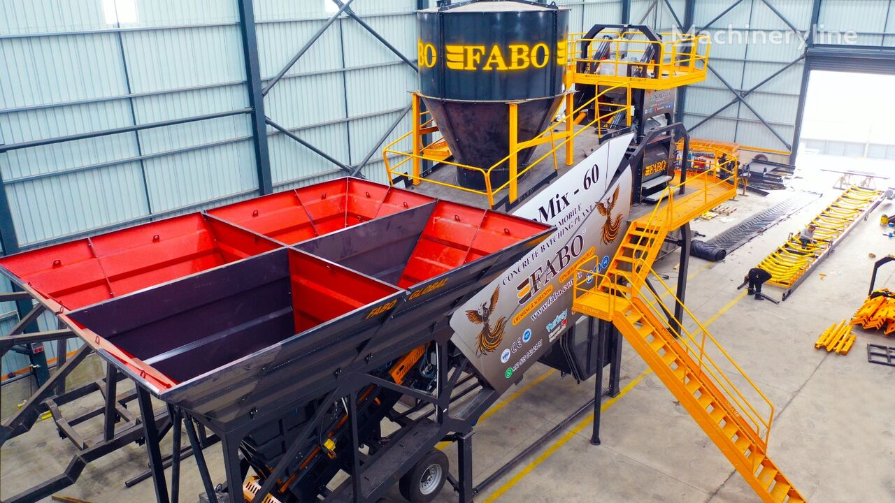 new FABO TURBOMIX-60 MOBILE CONCRETE BATCHING PLANT | READY IN STOCK concrete plant
