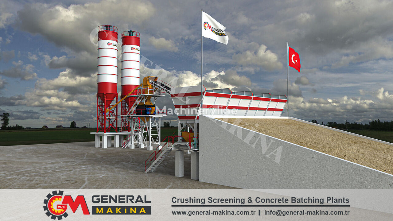 new General Makina Royal 150 High Capacity Concrete Batching Plant concrete plant