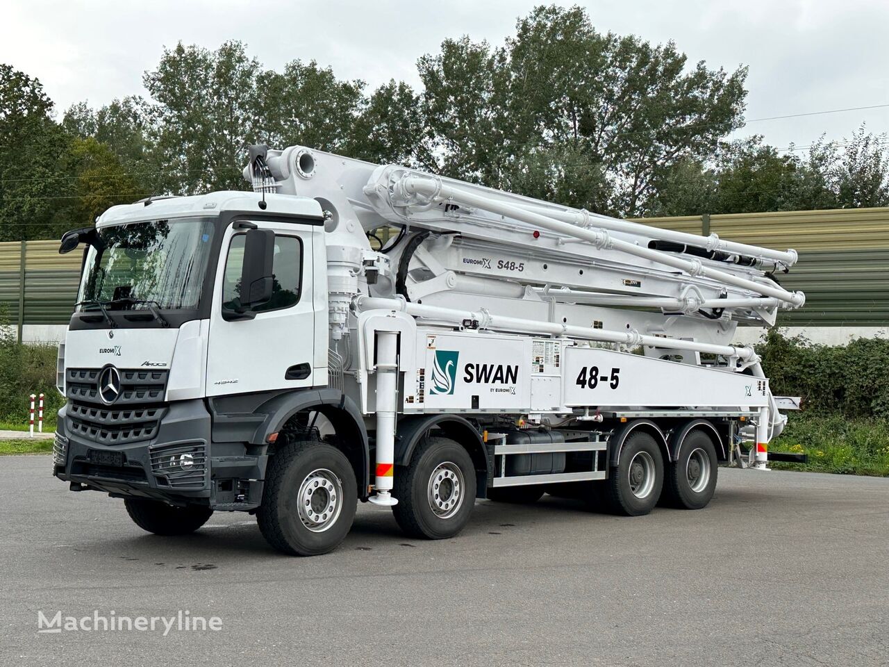 new Euromix SWAN RZ S47.5/125-XB   on chassis Mercedes-Benz Arocs 5 4142 8x4 concrete pump