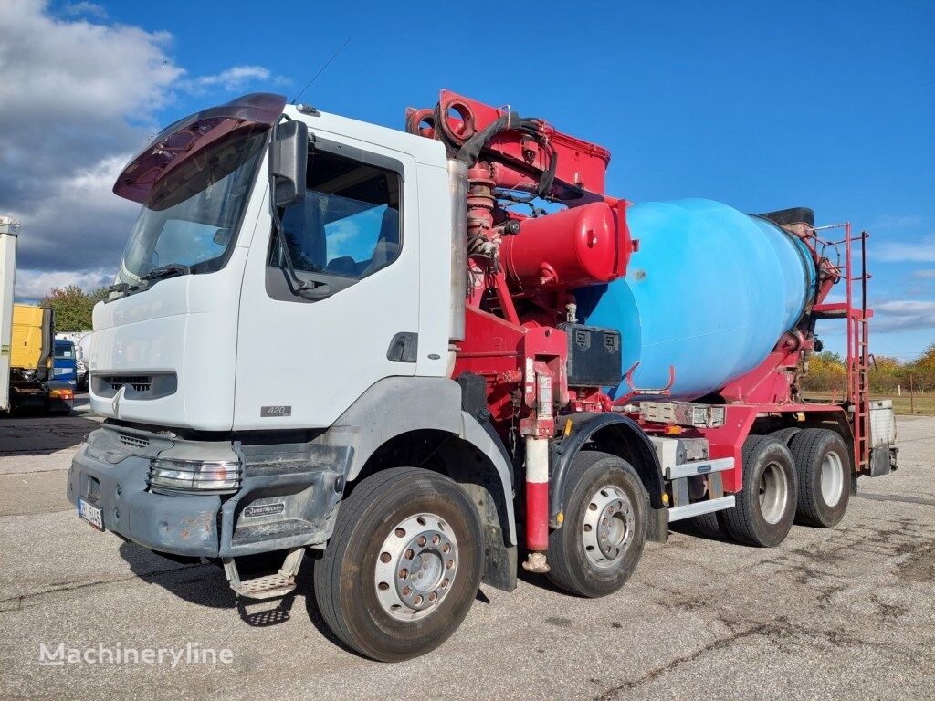Putzmeister  on chassis Renault Kerax 420 DCI 8x4 concrete pump