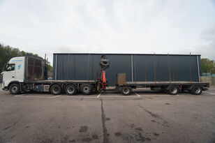 Volvo FH540 8X4 TIMBER WOOD TRANSPORT COMBI WITH TRAILER mobile crane