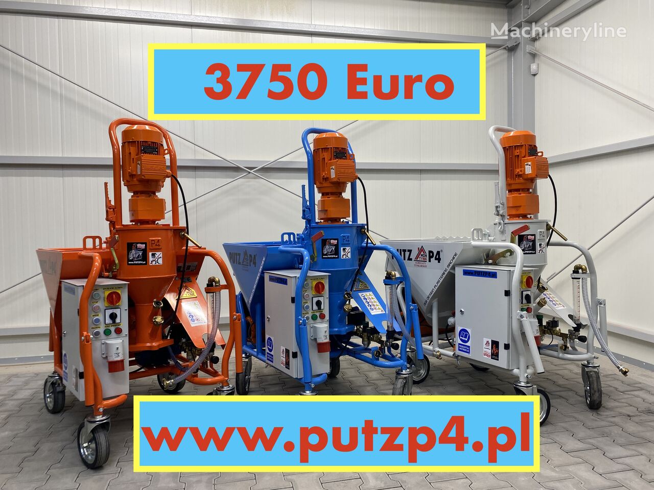 new PUTZ-P4 Agregat tynkarski PUTZ P4.Nowy maszyny tynkarskie PU plastering machine