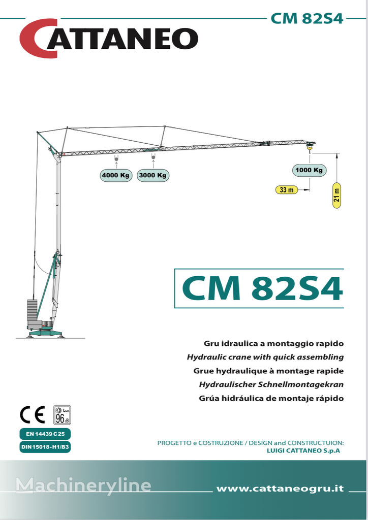 CATTANEO CM 82 S4 tower crane