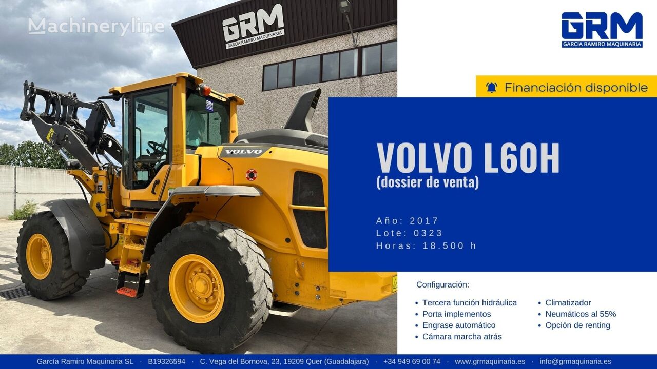 Volvo L60H wheel loader for sale Spain Guadalajara, BQ36303