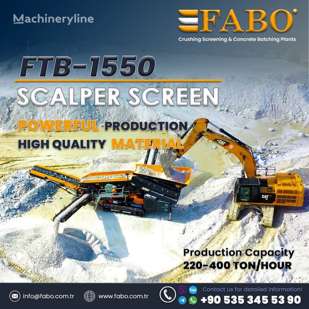 new FABO FTB 15-50 MOBILE SCALPING SCREEN  crushing plant