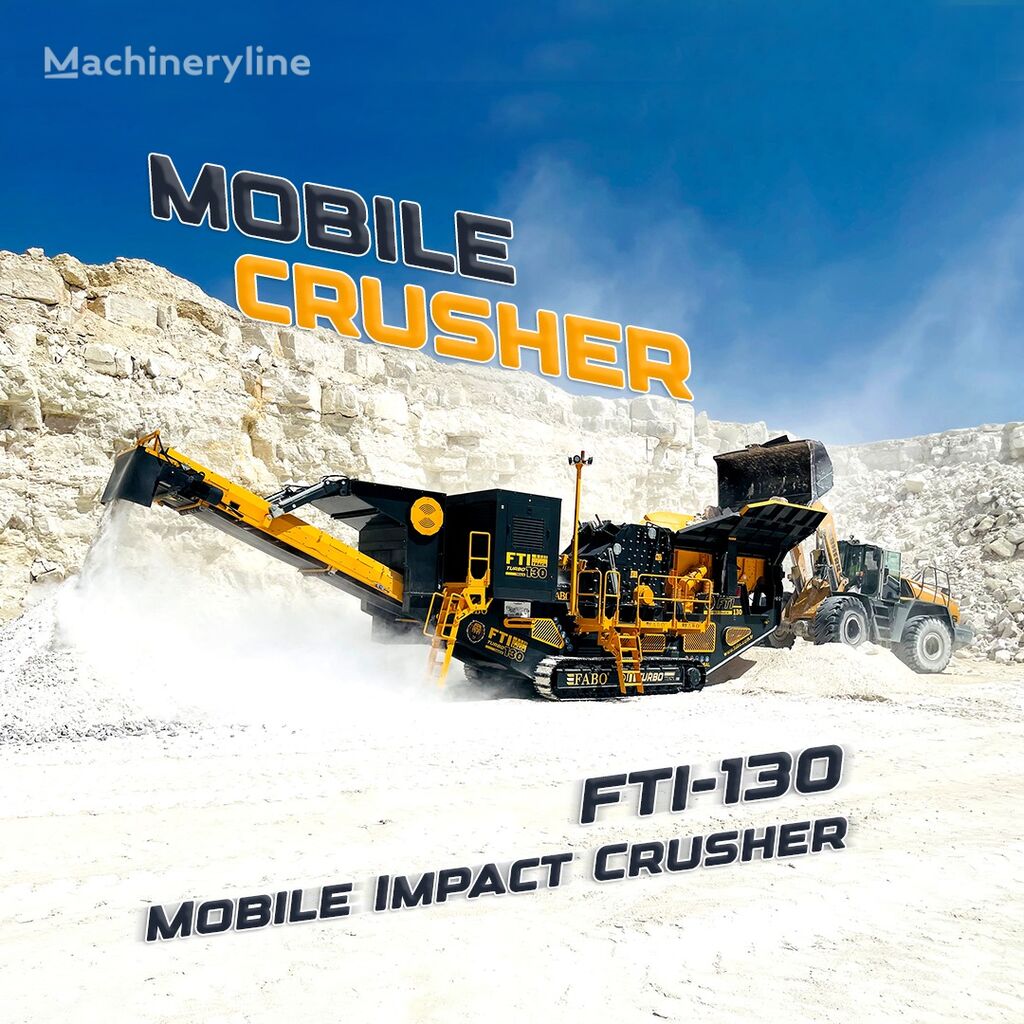 new FABO FTI-130 MOBILE IMPACT CRUSHER 400-500 TPH | AVAILABLE IN STOCK crushing plant