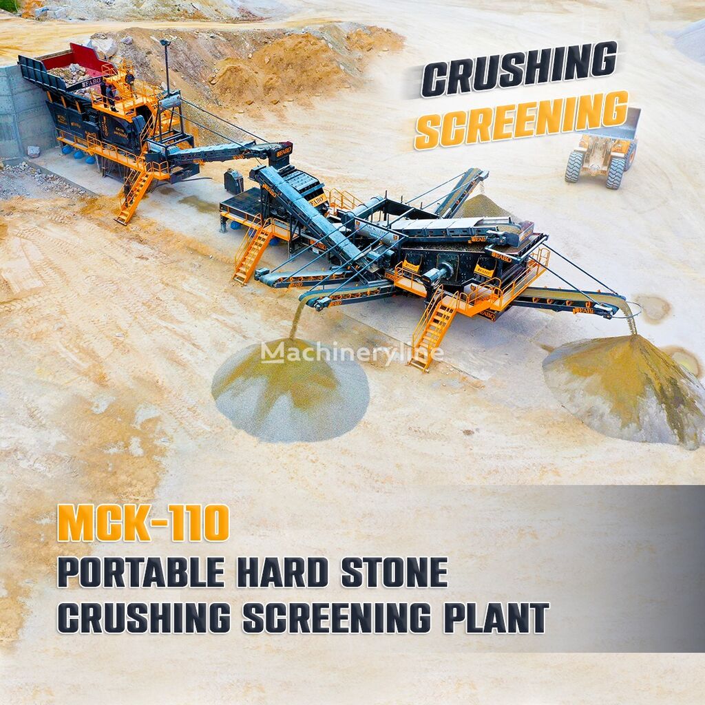 new FABO MCK-110 MOBILE CRUSHING & SCREENING PLANT FOR HARDSTONE | STOCK crushing plant