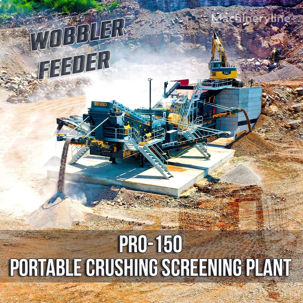 new FABO PRO-150 MOBILE CRUSHING SCREENING PLANT WITH WOBBLER FEEDER crushing plant