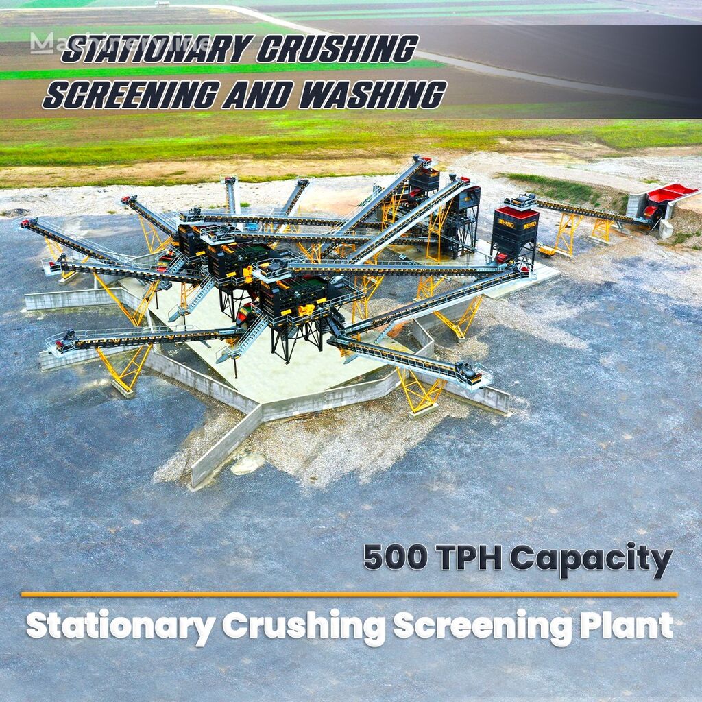 new FABO STATIONARY TYPE 500 T/H CRUSHING & SCREENING PLANT  crushing plant