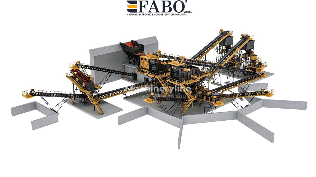 new FABO STATIONARY TYPE 500 T/H CRUSHING & SCREENING PLANT | STOCK crushing plant