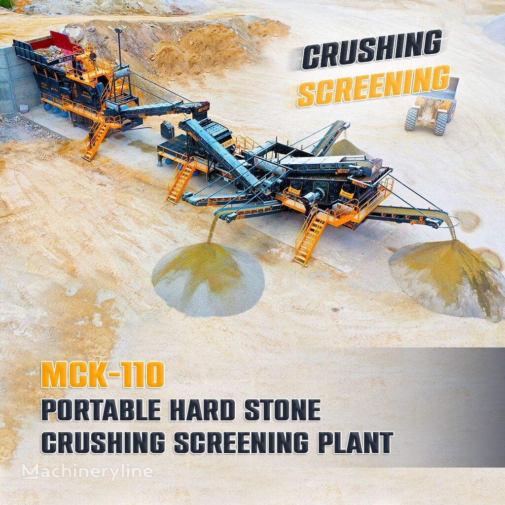 new FABO MCK-110 MOBILE CRUSHING & SCREENING PLANT FOR HARDSTONE | STOCK jaw crusher