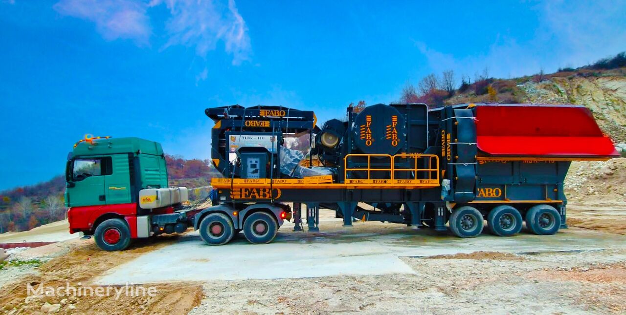 new FABO MJK-110 CONCASSEUR A MACHOIRE PRIMAIRE PRET EN STOCK mobile crushing plant