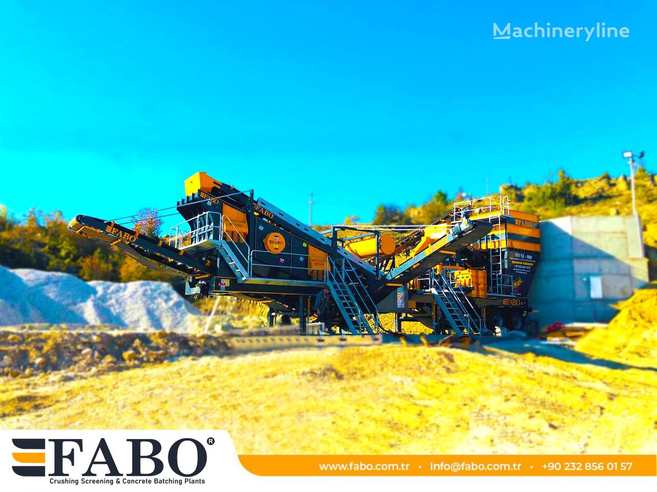 new FABO MVSI-900 CONCASSEUR MOBILE POUR PRODUIRE DU SABLE mobile crushing plant